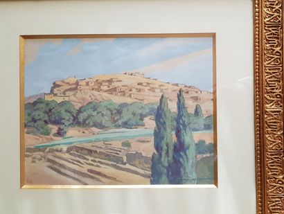 null François de MARLIAVE (1874-1953)
Paysage marocain
Gouache et aquarelle, signée...