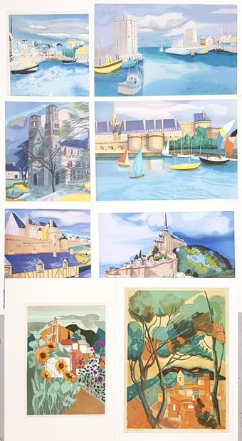 null VENTE à 11h 
Georges LAMBERT (1919-1998), d'après
Sept estampes en couleurs...