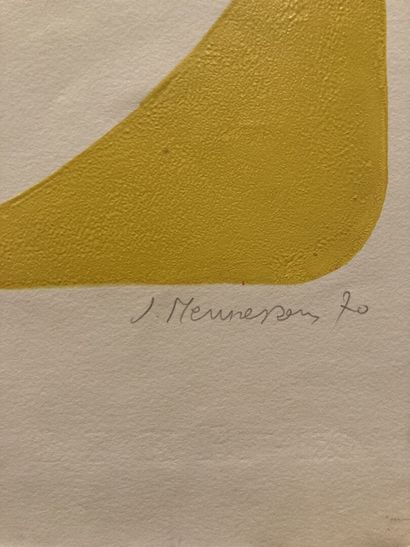 null Jacques MENNESSONS dit MENNSON (1923-1983), d'après
"Pentecôte"
Linogravure...