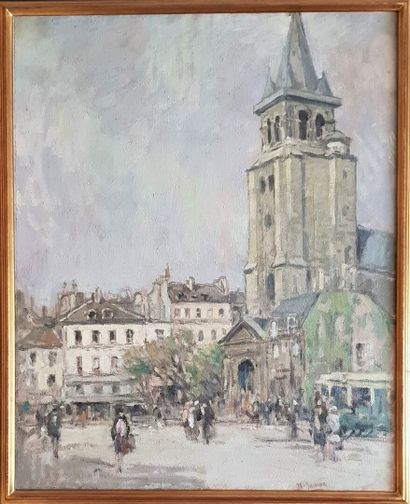 null Louis WUILLAUME (1874-1949)
Saint-Germain-des-Prés
Huile sur toile, signée en...