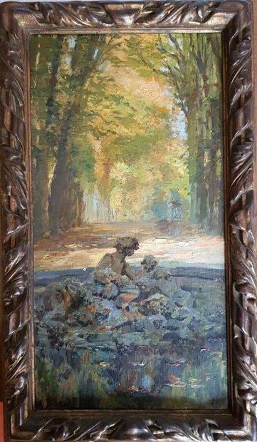 null Albert Léopold PIERSON (1864-1923)
Versailles : Bassin de Bacchus
Huile sur...