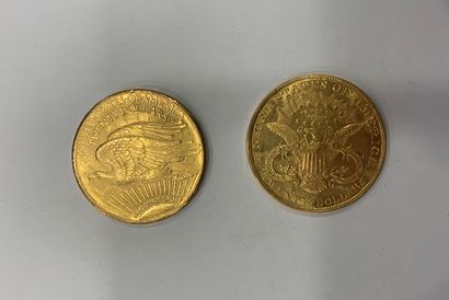 null SALE at 11am
2 coins of 20 Dollars gold (1 Liberty 1924 and a head of Liberty...