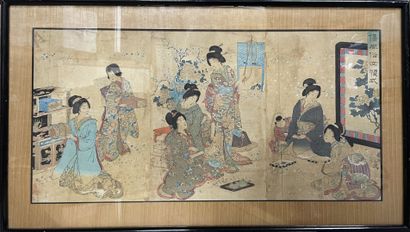 null SALE at 11am 
JAPAN
"Female Etiquette", after Toyohara (Yoshu) CHIKANOBU (1838-1912)
"Ariwara...