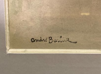 null André BARBIER (1883-1970)
Vue de Paris - Le Pont Neuf
Aquarelle sur papier signée...