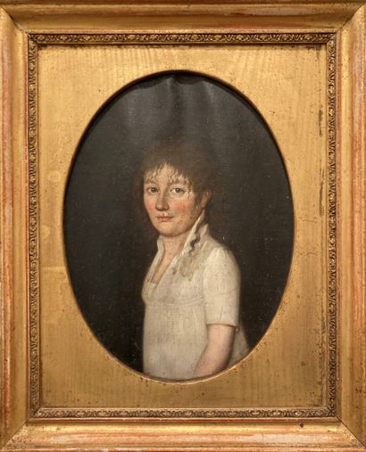 null Ecole du début du XIXème siècle
Portrait dit de Madame Carlier
Huile sur toile...