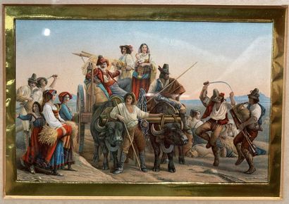 null SALE at 11am 
SPANISH SCHOOL 
The Prayer 
Peasants on a cart
Framed reproductions
13...