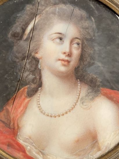 null Portrait de femme au collier de perle, miniature signée
Portrait d'homme grec,...