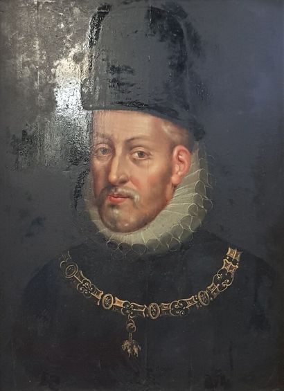 null ECOLE XIXeme dans le gout du XVIeme siècle
Portrait présumé de Philippe II d'Espagne...