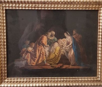 null Adoration des bergers
Estampe rehaussée
30 x 40 cm