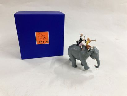 null PIXI - TINTIN 
Tintin éléphant, n°1277
Figurines en plomb dans leur boîte bleue...