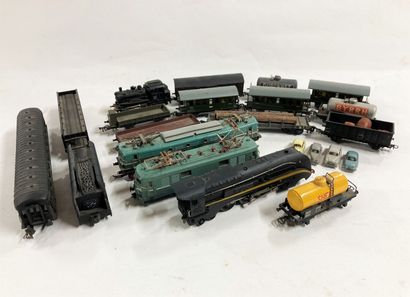 null Trains miniatures avec wagon et locomotive