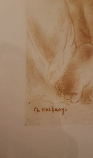 null Charles MALFRAY (1887-1940)
Nu 
Estampe signée dans la planche numérotée 91/120
54x39...