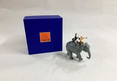 null PIXI - TINTIN 
Tintin éléphant, n°1277
Figurines en plomb dans leur boîte bleue...