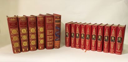 null Lot de livres divers éditions du XIXe et XXe de romans, mémoires complètes de...