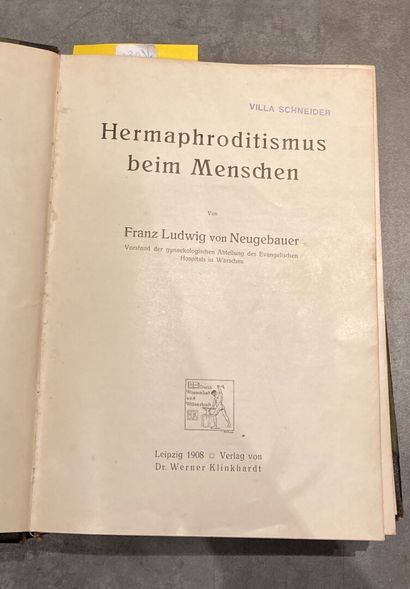 null Franz Ludwig von Neugebauer 
HERMAPHRODITISMUS BEIM MENSCHEN
Leipzig 1908