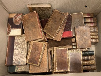null Carton de livres, reliures XVIIIème - XIXème