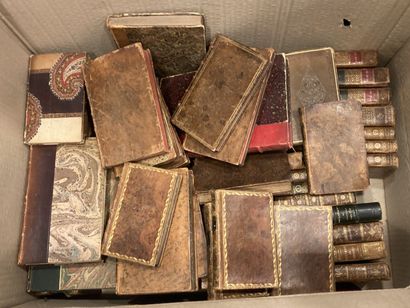 null Carton de livres, reliures XVIIIème - XIXème