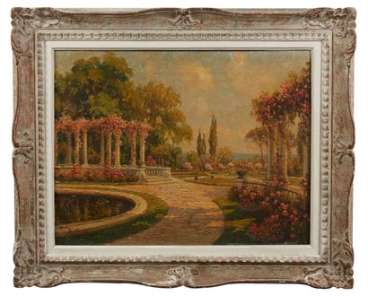 null Henry MALFROY (1895-1944)
Vue de jardin
Huile sur toile signée en bas à gauche
48,5...
