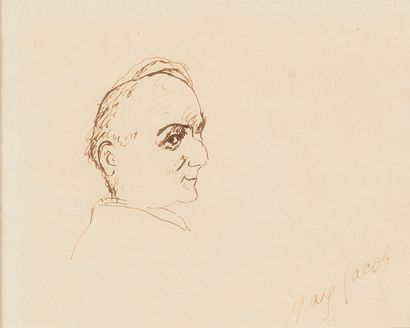 null Max JACOB (1876-1944)
Autoportrait
Encre. signée en bas à droite
11 x 14 cm

Nous...