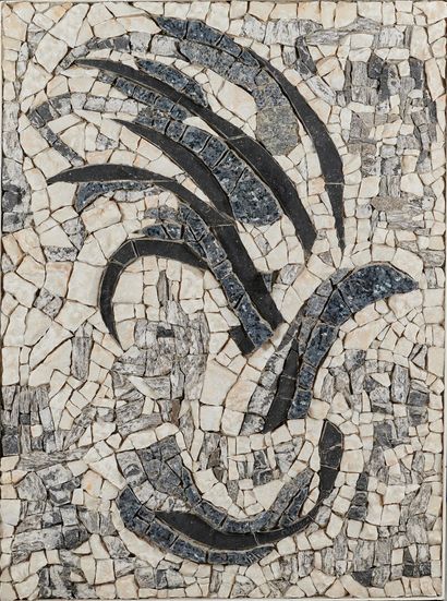 null Catherine MANDRON (1938)
L'oiseau
Mosaïque de marbre et pierre
93 x 69 cm
