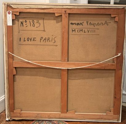 null Max PAPART (1911-1994) 
Love in Paris 
Huile sur toile signée et titrée au dos...