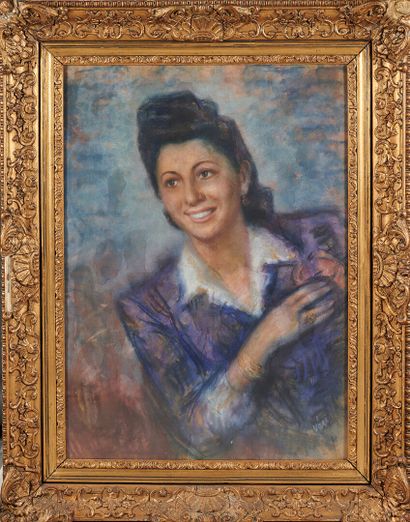null Émil VEN (1902-1984)
Portrait de femme
Pastel signé en bas à droite
73,5 x 52,5...