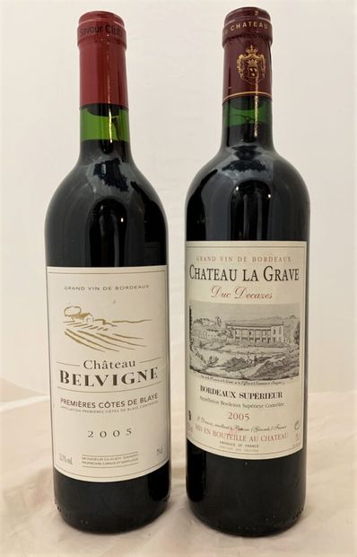 null BORDEAUX
1 bouteille 1ères côtes de Blaye Château Belvigne. Rouge 2005 (Niveau...