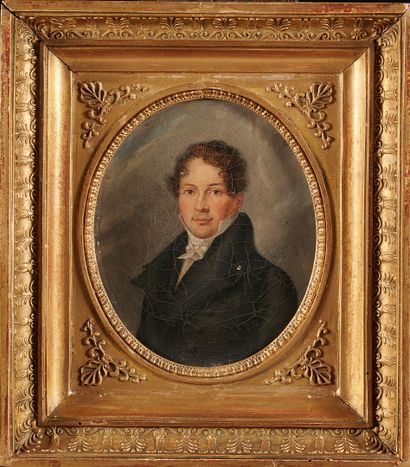 null Ecole FRANÇAISE du XIXème siècle
Portrait de M. Hardouin
Sur sa toile d'origine
16...