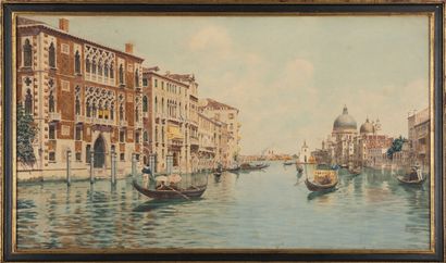null Carlo MENEGAZZI (? 1856 -? 1920)
Vue du Grand Canal
Aquarelle
36 x 65 cm
Signé...