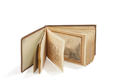 null Ecole FRANCAISE du XIXème siècle
Album amicorum contenant dix-huit dessins environ...