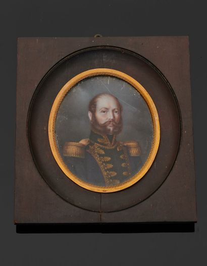 null Jean-Baptiste HERAIL (Actif entre 1804 - 1844)
Portrait d'un officier
Gouache...