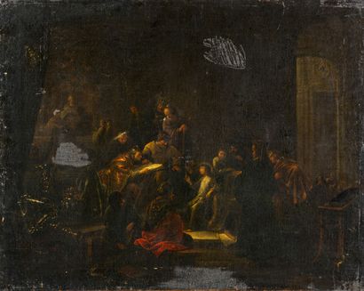 null Jacob Willemsz de WET (Haarlem vers 1610 - vers 1675)
Jésus parmi les docteurs
Toile
53...
