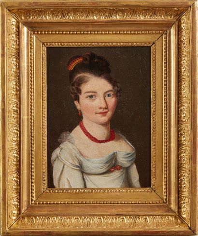null Louis-Léopold BOILLY (La Bassée 1761 - Paris 1845)
Portrait de femme à la parure...
