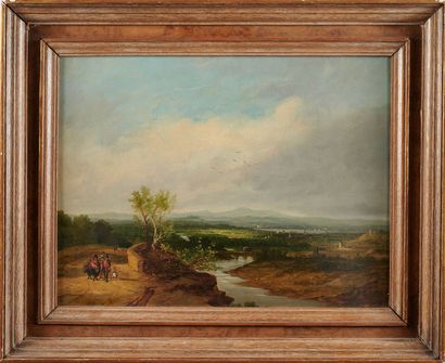 null Alfred I. VICKERS (1786 - 1868)
Paysage rural avec des personnages
Sur sa toile...