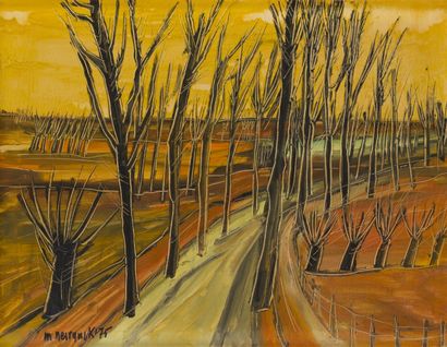 null Martin NEIRYNCK (1936-1996)
Allée d'arbres, 1975
Huile sur toile.
Signée et...