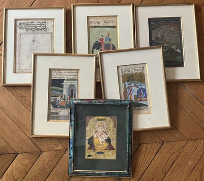 Lot of Indian framed pieces