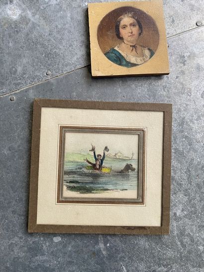 null Lot of miniatures and framed photographs