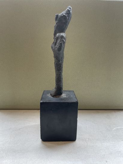 null Standing mummiform Osiris statuette. He carries the scepter and flagellum.
Bronze...