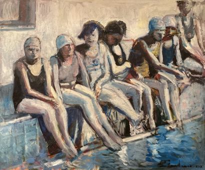 null Patrice LANDAUER (1965)
La piscine
Huile sur toile signée en bas à droite
53...