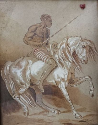 null Joseph VERNET

Chasseur africain sur son cheval blanc

encre, lavis, aquarelle...