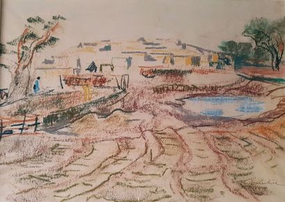 null EISENSCHITZ Willy (1889-1974) 

Paysage japonais 

Pastel sur papier signé en...