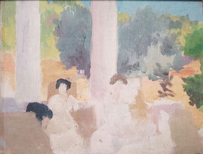 Paul LANDOWSKI Paul LANDOWSKI (1875-1961)

Femmes à la terrasse

Huile sur carton

25,5...