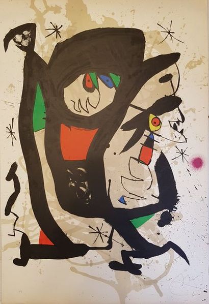 null Joan MIRO (1893-1983)
Sans titre
Lithographie en couleurs signée dans la planche...