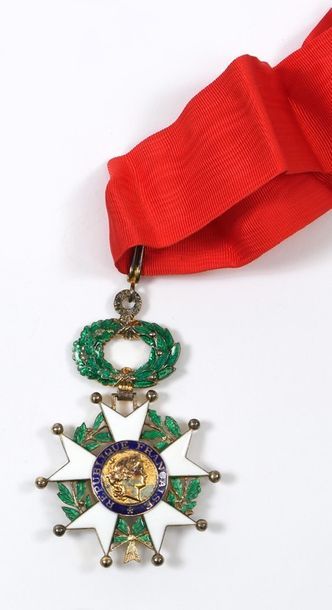 null Croix de commandeur de l'ordre de la Légion d'honneur en vermeil, émaillée,...