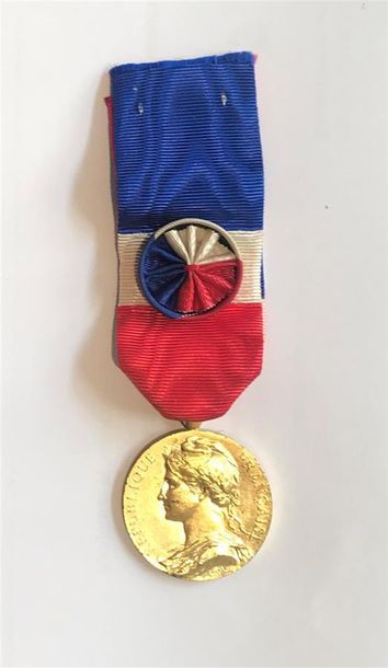 null France. MEDAILLE du ministère des Affaires Sociales en métal doré datée 1971...