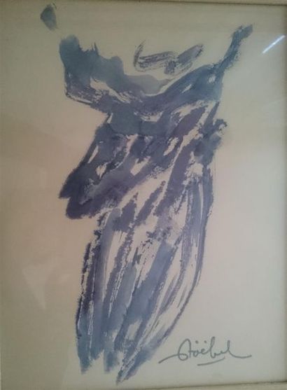 null Edgar STOEBEL (1909-2001).

Composition.

Aquarelle, signée en bas à droite.

34...