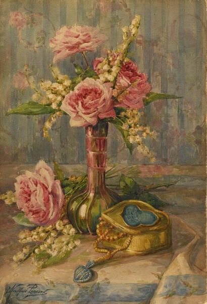 And[h]rée PONSARD (XIXe-XXe) 
« Roses, muguet...