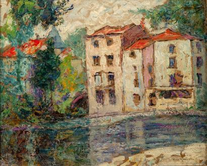 null Victor CHARRETON (1864-1936)

Les maison au bord de l'étang, Coudes

Huile sur...