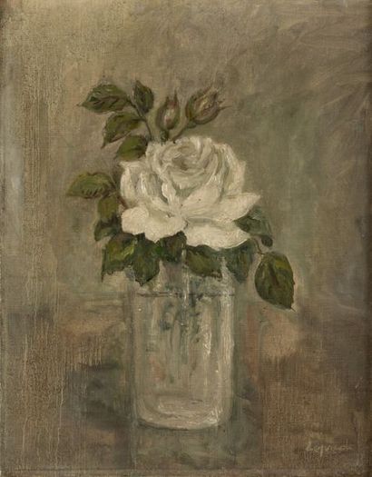 null Pierre LAPRADE (1875 - 1931)

Bouquet de roses blanches

Huile sur toile signée...