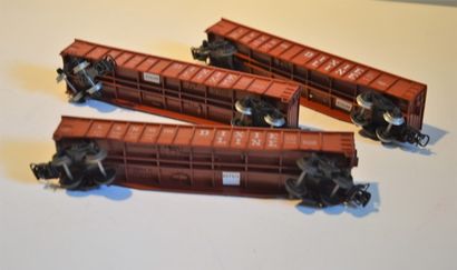 null MÄRKLIN (3) wagons américains 4575, 4575/1 Dixie Line intérieur gris, 4575/2...